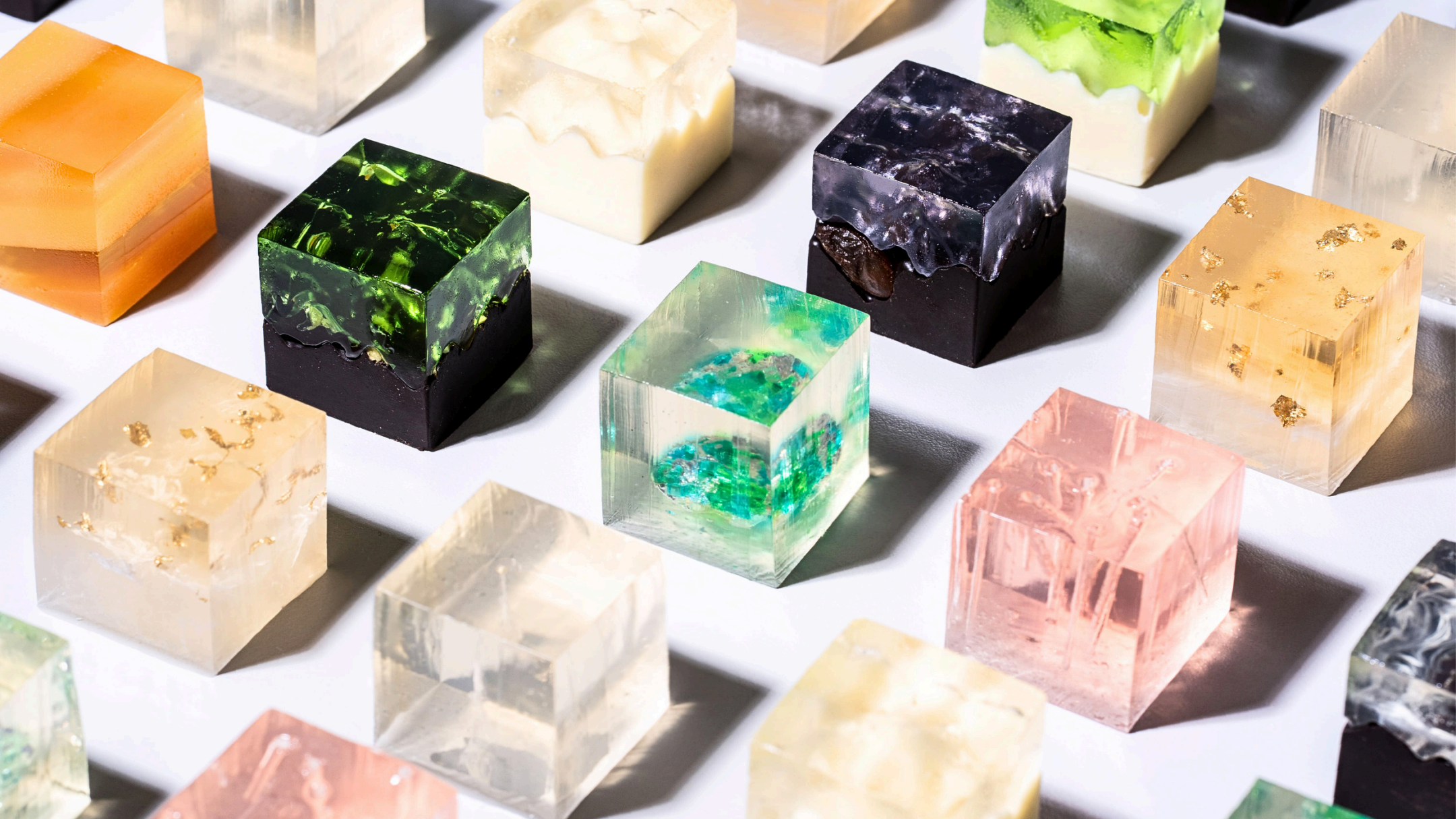 Sample Mountain, landscape jelly cubes